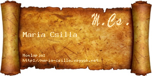 Maria Csilla névjegykártya